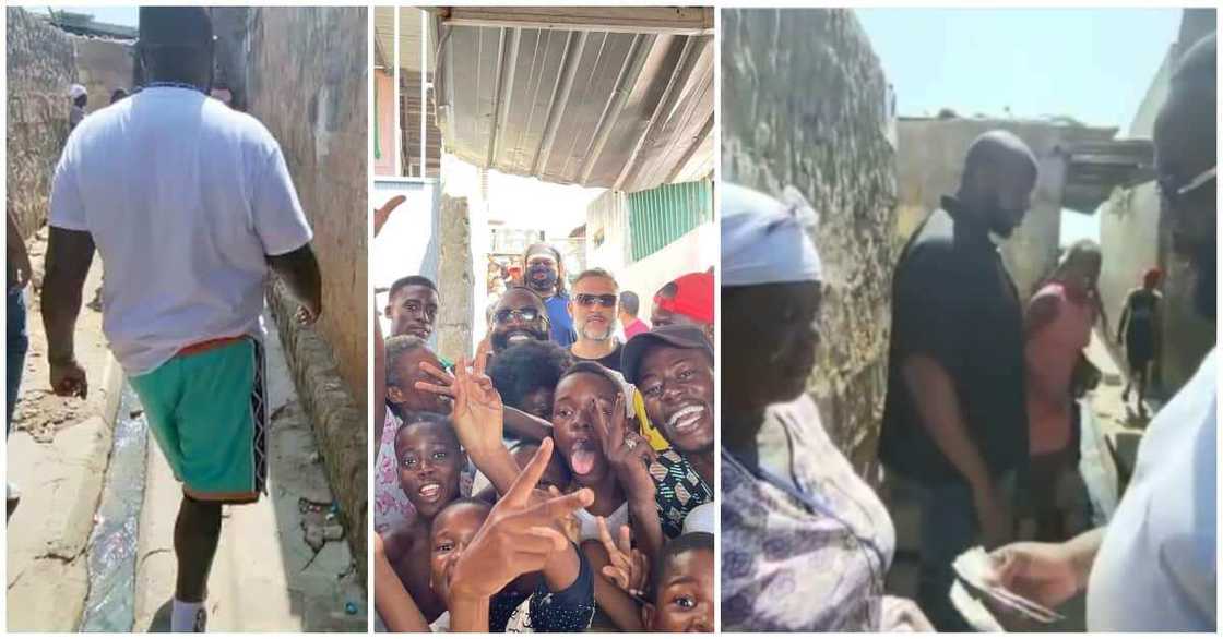 Rick Ross shares money with the needy in Angola. Rick Ross shares money with the needy in Angola.