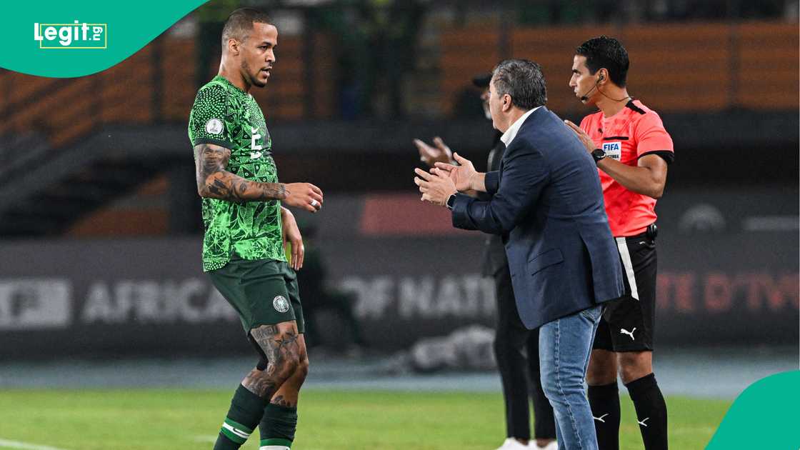 William Troost-Ekong s Jose Peseiro, Super Eagles, Nigeria, Cameroon, Stade Felix Houphouet-Boigny, Abidjan, Ivory Coast, AFCON 2023. William Troost-Ekong s Jose Peseiro, Super Eagles, Nigeria, Cameroon, Stade Felix Houphouet-Boigny, Abidjan, Ivory Coast, AFCON 2023.