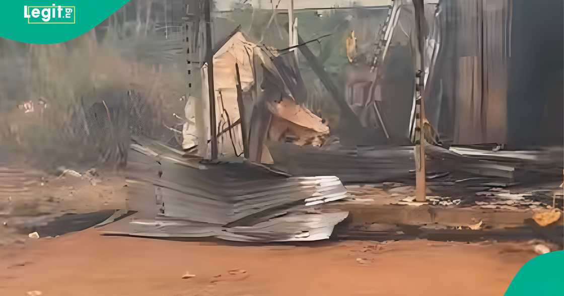 Nigerian man reportedly burns his wife's shop after she tried to leave marriage.