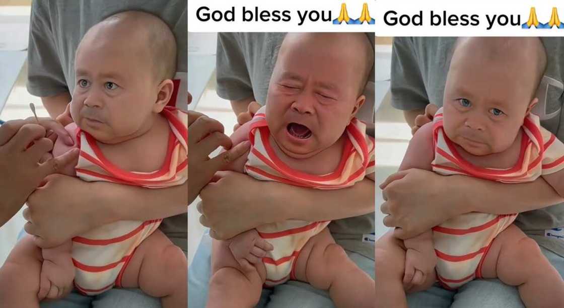 Photos of a baby who is said to have an old face. Photos of a baby who is said to have an old face.