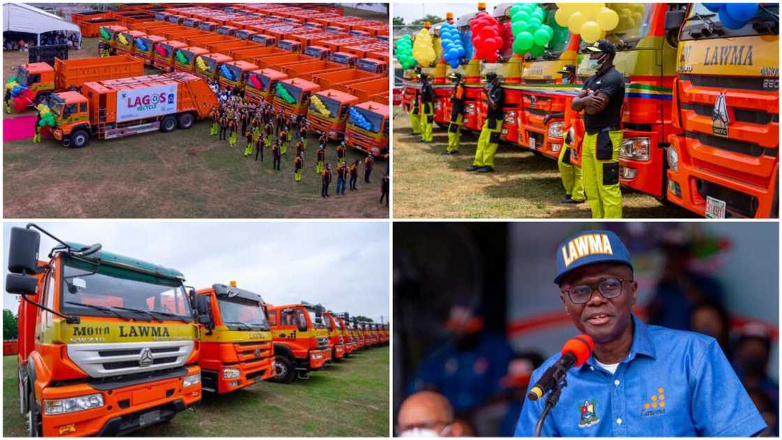 Photos of the 102 Beautiful Locally Assembled Waste Disposal Trucks Sanwo-Olu Launches in Lagos Photos of the 102 Beautiful Locally Assembled Waste Disposal Trucks Sanwo-Olu Launches in Lagos