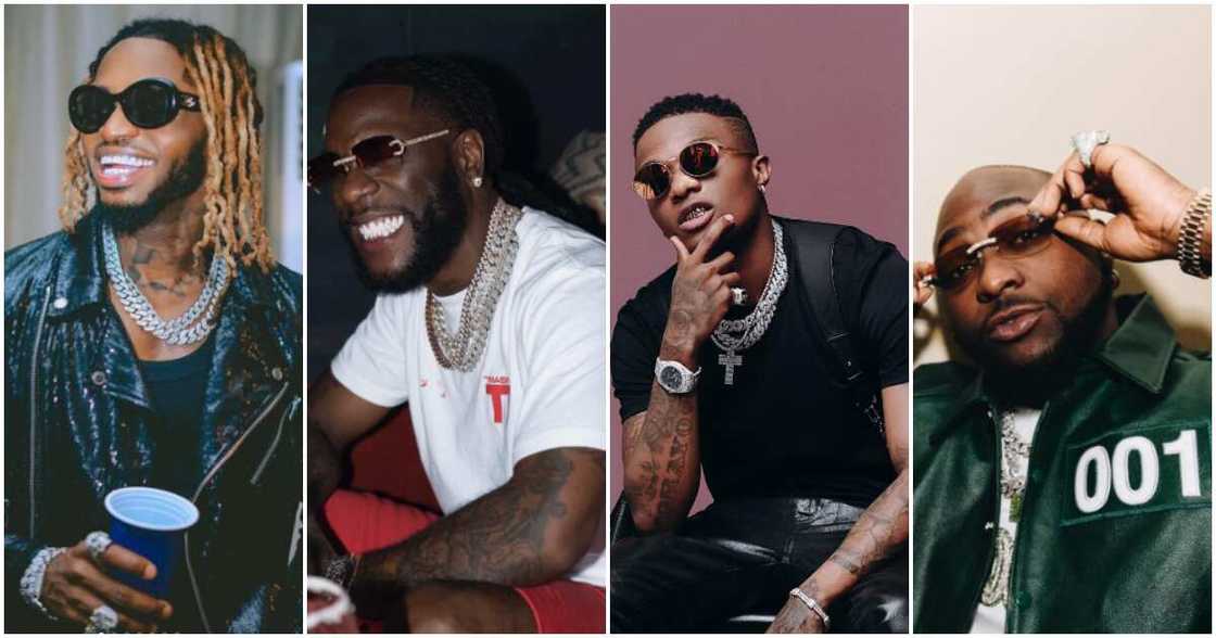 Photos of Diamond Platnumz, Burna Boy, Wizkid and Davido Photos of Diamond Platnumz, Burna Boy, Wizkid and Davido