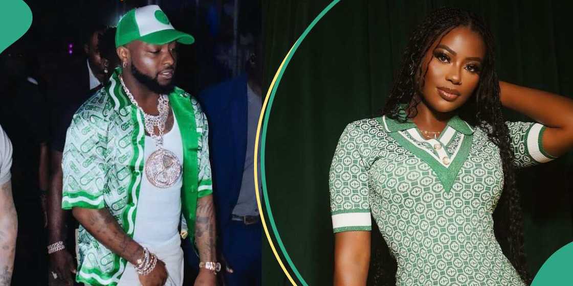 Davido and Sophia Momodu spotted wearing matching outfits. Davido and Sophia Momodu spotted wearing matching outfits.