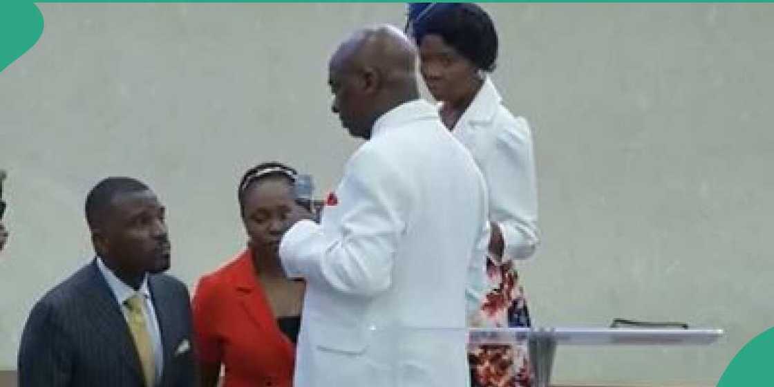 Bishop Oyedepo prays for son Pastor Isaac