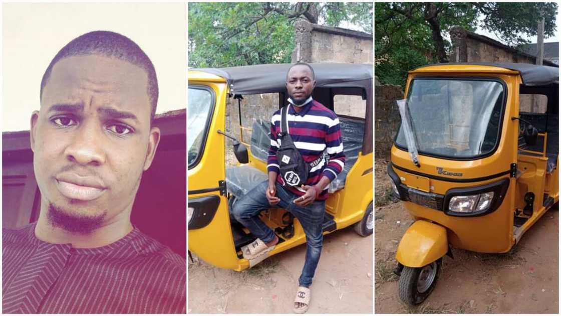 Man remembers bike man that used to him give free rides, buys him new tricycle, shares photos Man remembers bike man that used to him give free rides, buys him new tricycle, shares photos