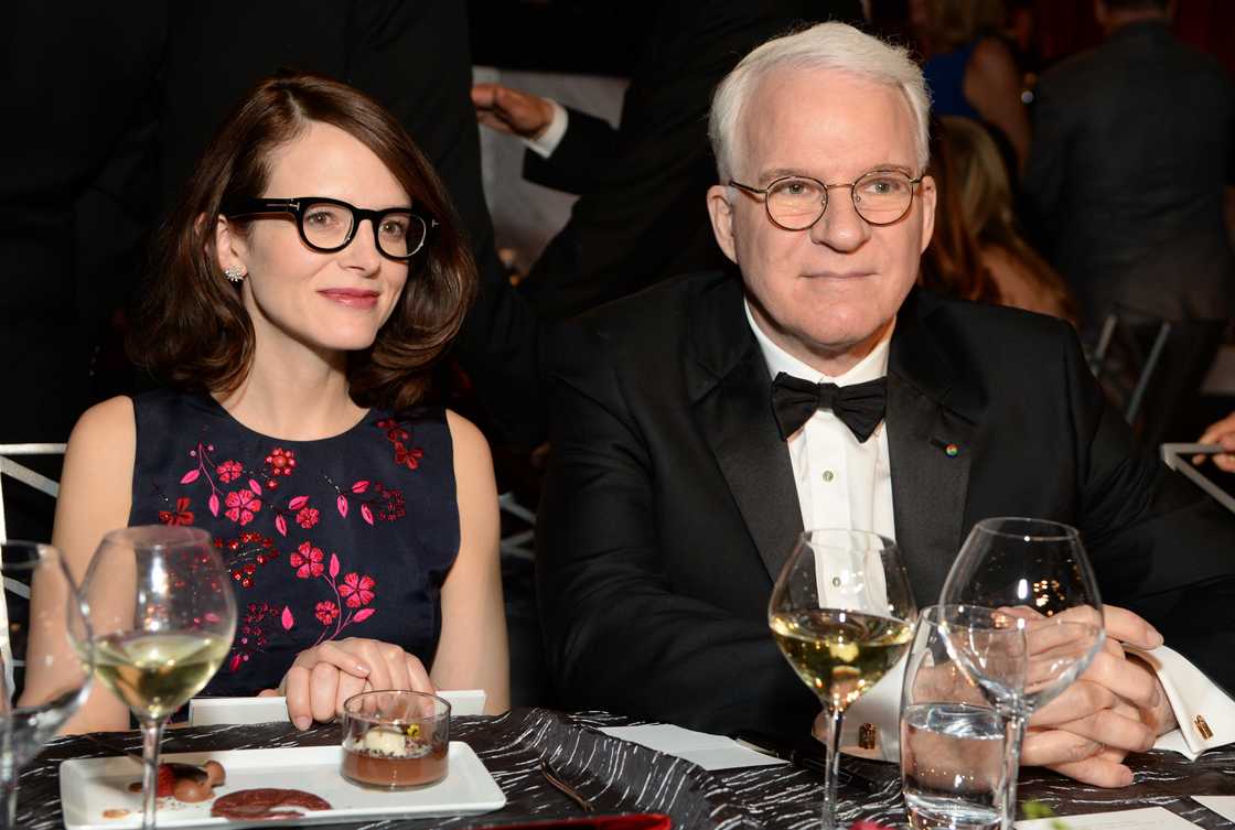 Anne Stringfield and Steve Martin attend the 43rd AFI Life Achievement Award Gala honoring Steve Martin at Dolby Theatre in Hollywood Anne Stringfield and Steve Martin attend the 43rd AFI Life Achievement Award Gala honoring Steve Martin at Dolby Theatre in Hollywood