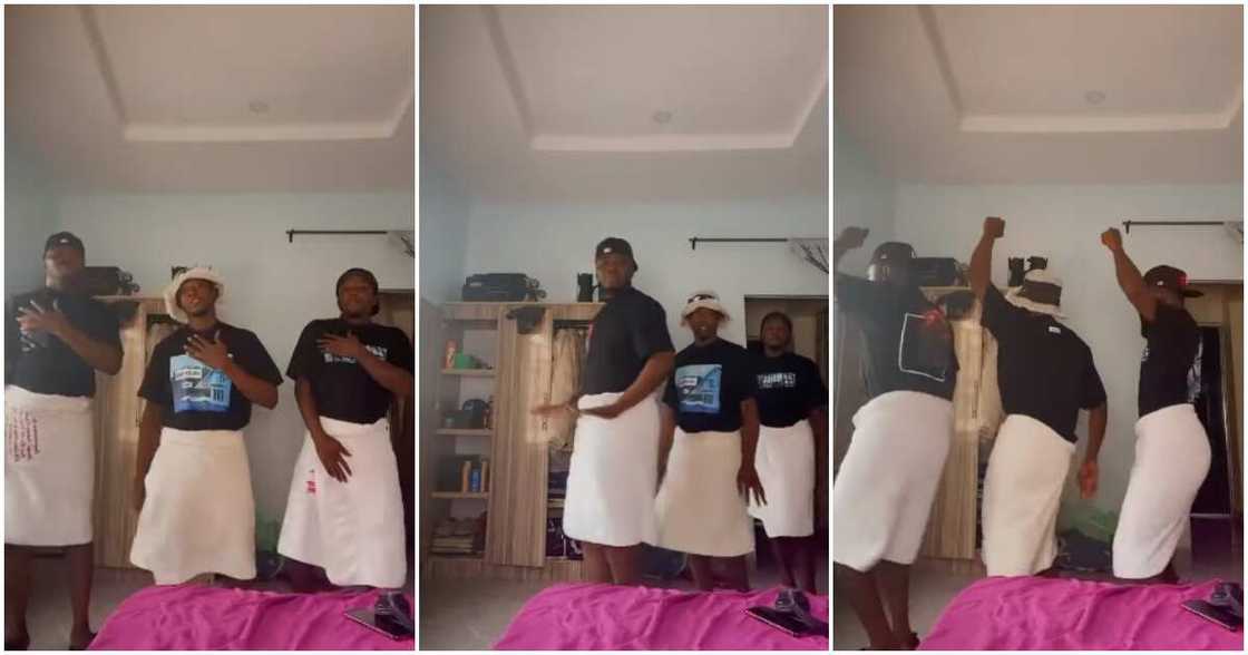 Nigerian men, towels, choreography Nigerian men, towels, choreography