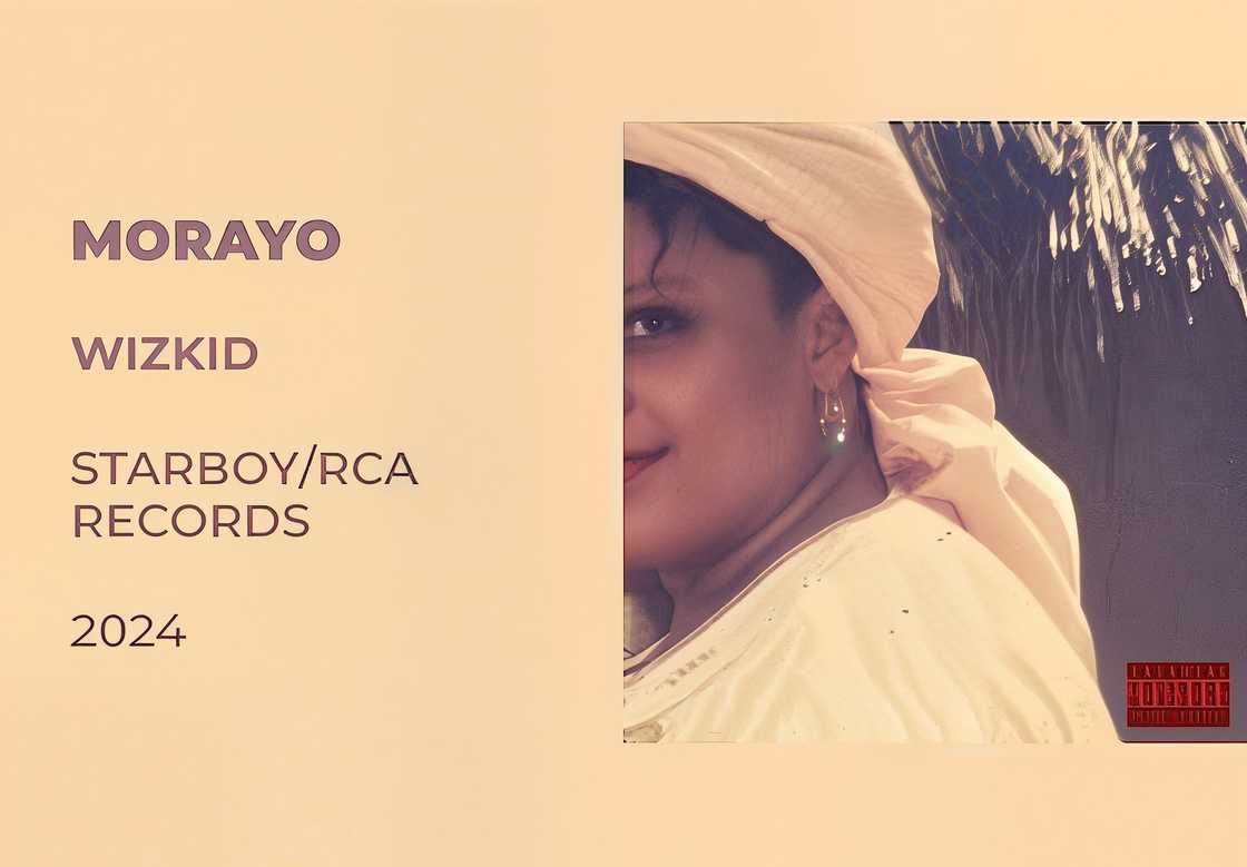 Wizkid's album cover with a cropped photo of his mother on the cover. Wizkid's album cover with a cropped photo of his mother on the cover.