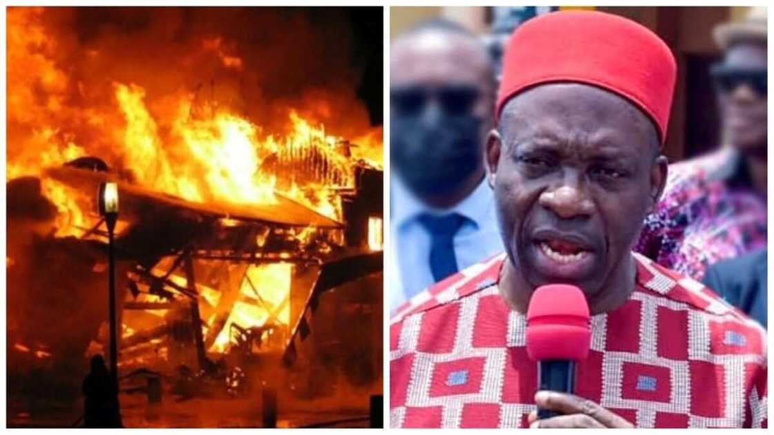 Anambra state, fire outbreak, Timber Market, Onitsha, Charles Soludo Anambra state, fire outbreak, Timber Market, Onitsha, Charles Soludo