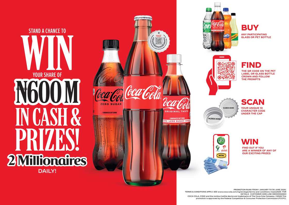 Coca-Cola Nigeria Introduces ‘Coke With Meals N600 Million Promo’ to Celebrate Everyday Wins