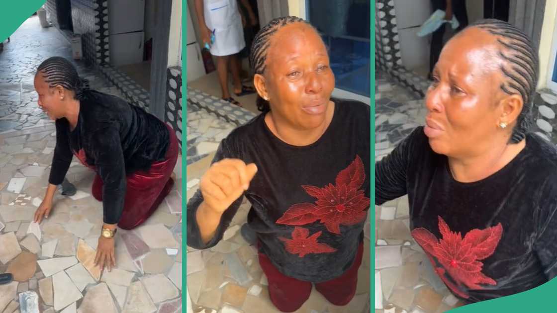 Woman rejoices over the birth of twins. Woman rejoices over the birth of twins.