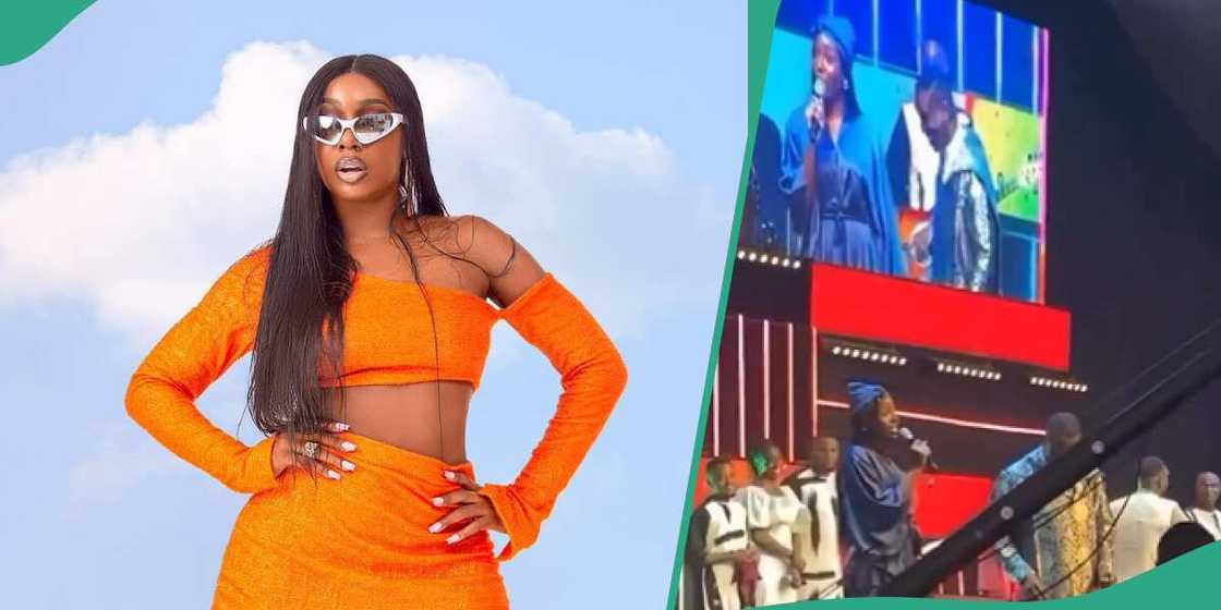 Tolani Baj testifies in church. Tolani Baj testifies in church.