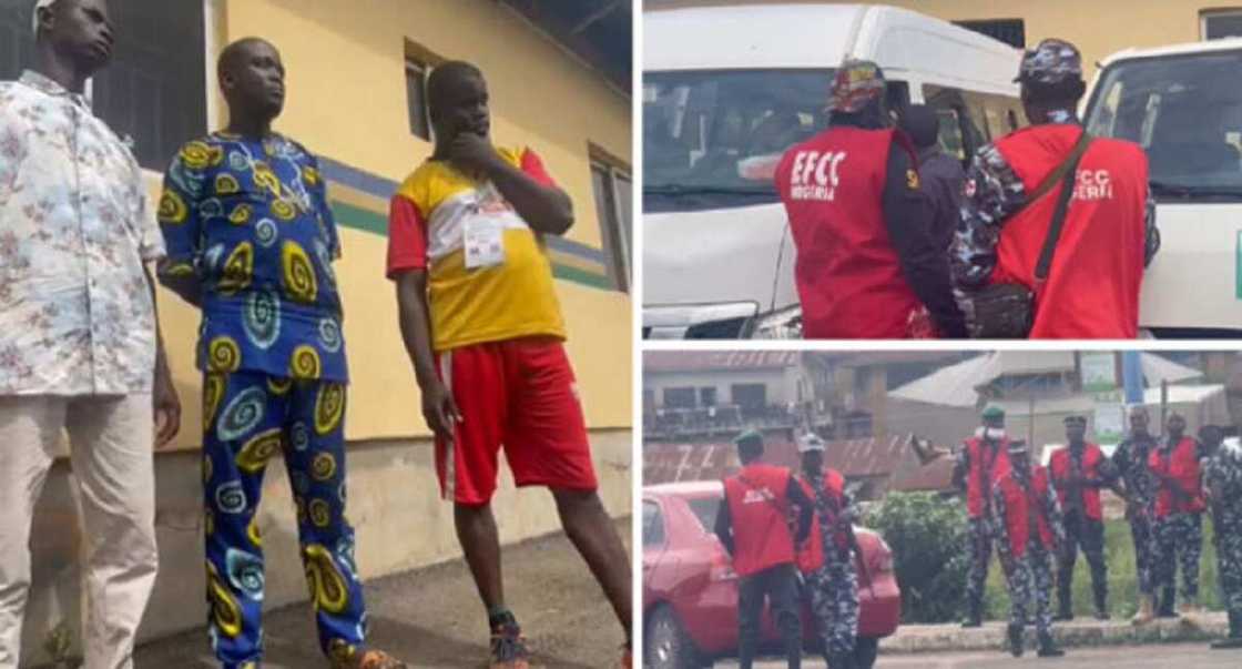 Wadanda ake zargi da siyan kuri'a a Osun. Wadanda ake zargi da siyan kuri'a a Osun.