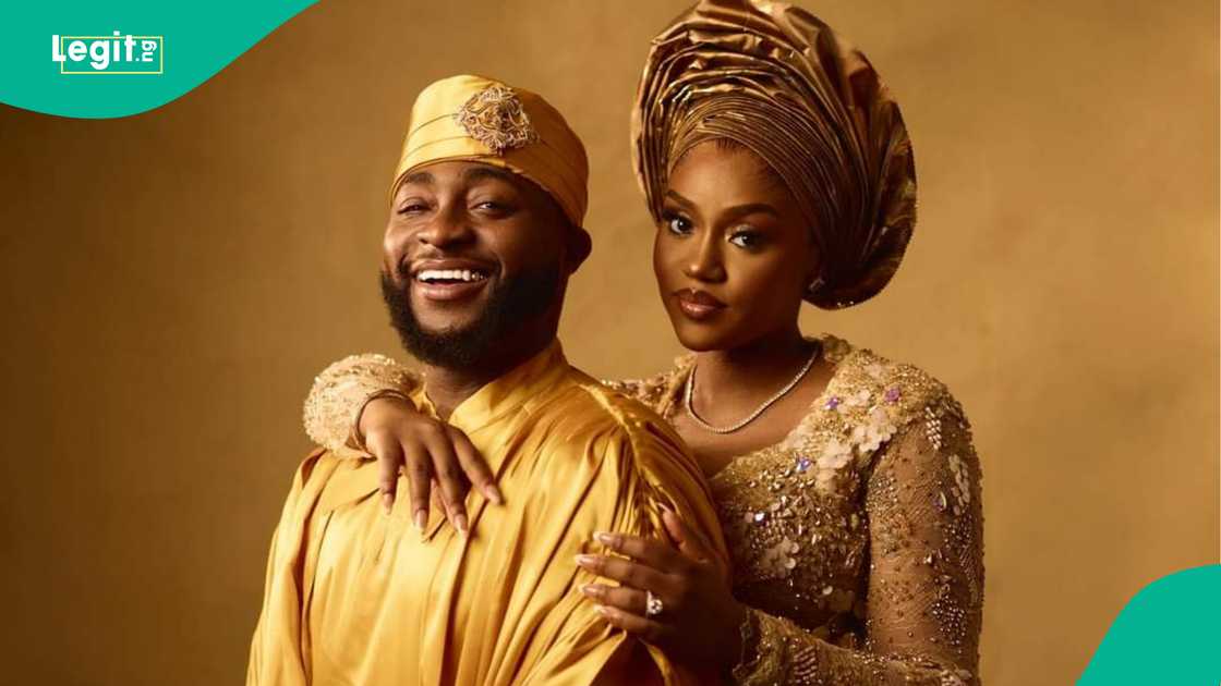 Davido and Chioma in traditional attire Davido and Chioma in traditional attire