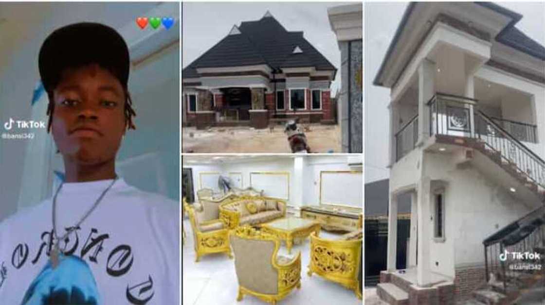 Building houses in Nigeria/young man completed his mansion. Building houses in Nigeria/young man completed his mansion.