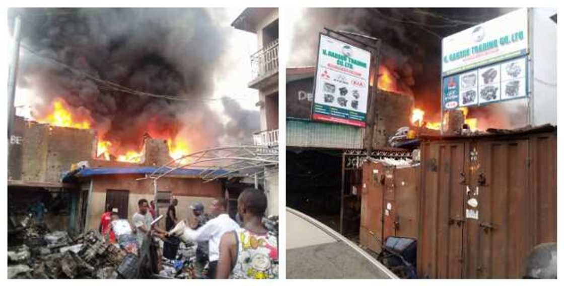BREAKING: Video, Photos Emerge as Fire Guts Popular Spare Parts Market in Lagos BREAKING: Video, Photos Emerge as Fire Guts Popular Spare Parts Market in Lagos