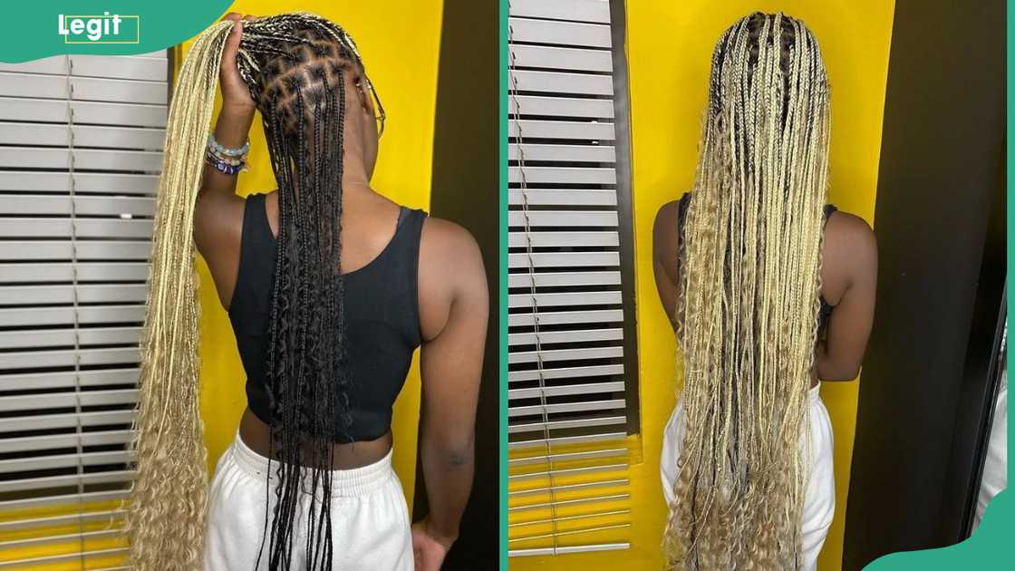 Gold peekaboo braids Gold peekaboo braids