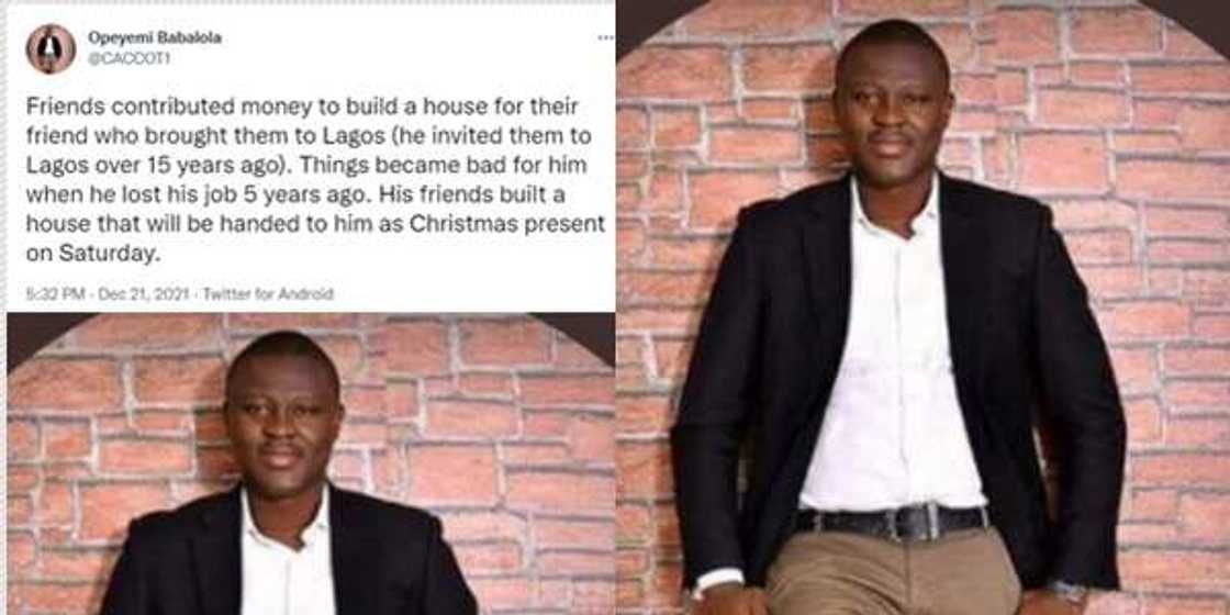 Kind Friends Contribute Money to Build House for their Friend Who is Having Financial Challenges in Lagos