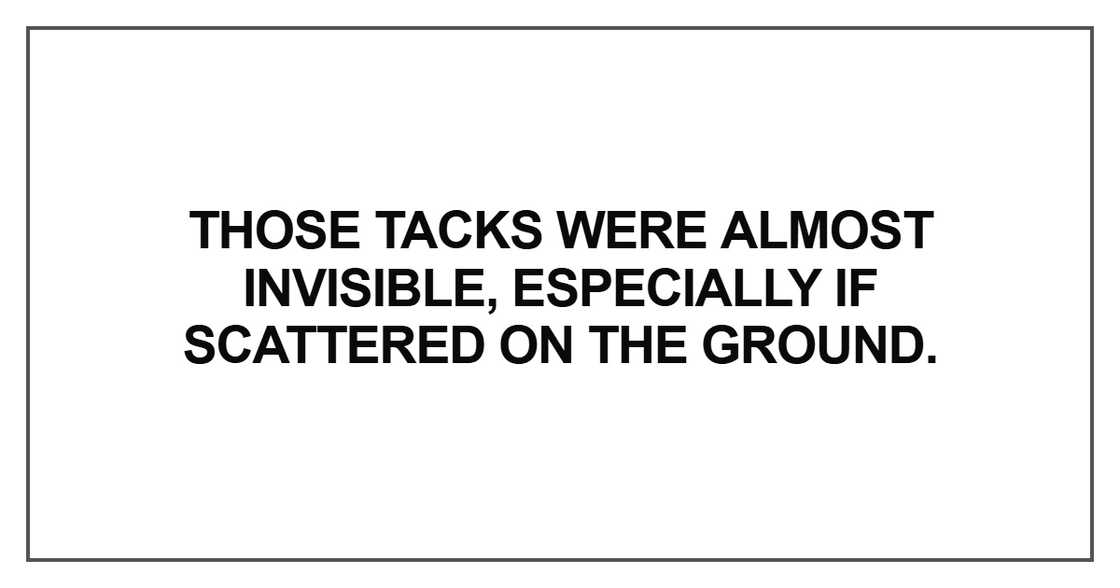 Those tacks were almost invisible