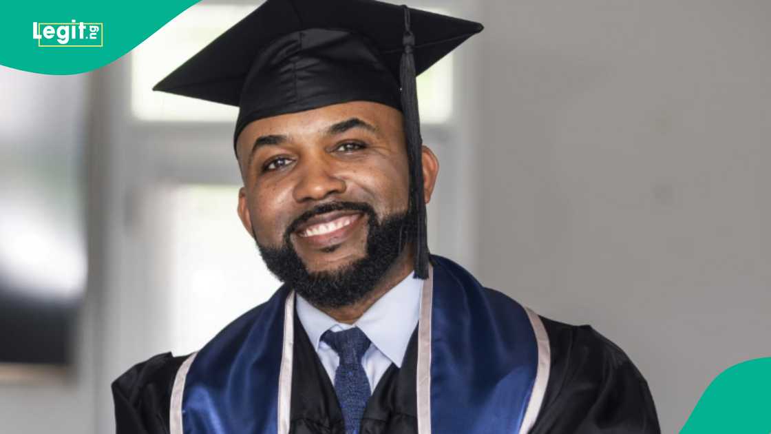 Adesua Etomi celebrates Banky W as he bags Master's degree from US university. Adesua Etomi celebrates Banky W as he bags Master's degree from US university.