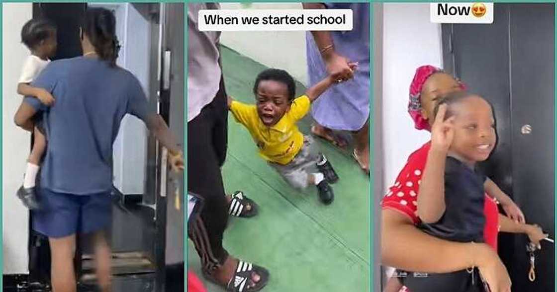 Little boy refuses to cry in school