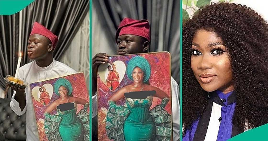 Man celebrates Mercy Johnson's birthday in special way. Man celebrates Mercy Johnson's birthday in special way.