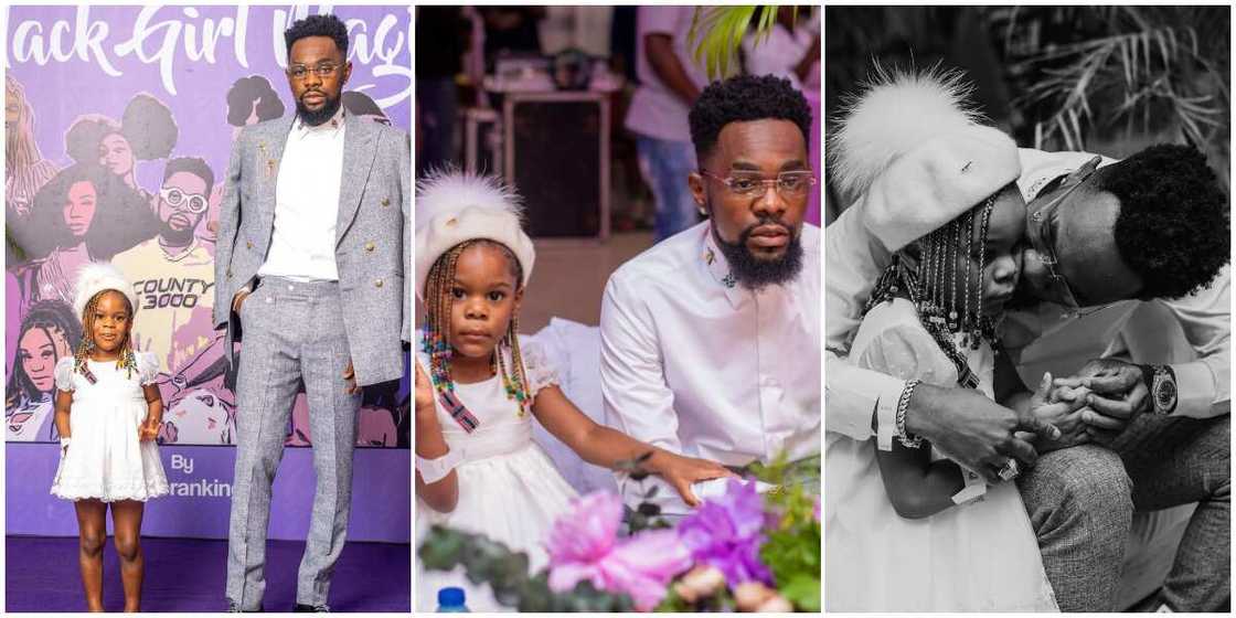 Patoranking's poses with daughter. Patoranking's poses with daughter.