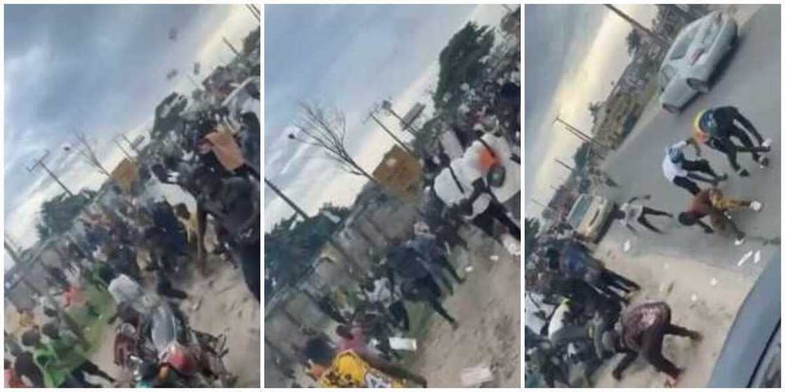 Reactions as Davido's former PA Aloma makes it rain on street as he throws wads of cash in the air