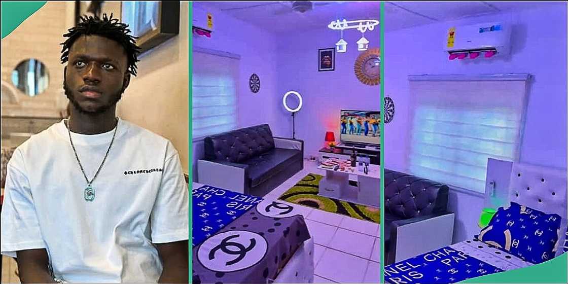 Man shows off 1 room design