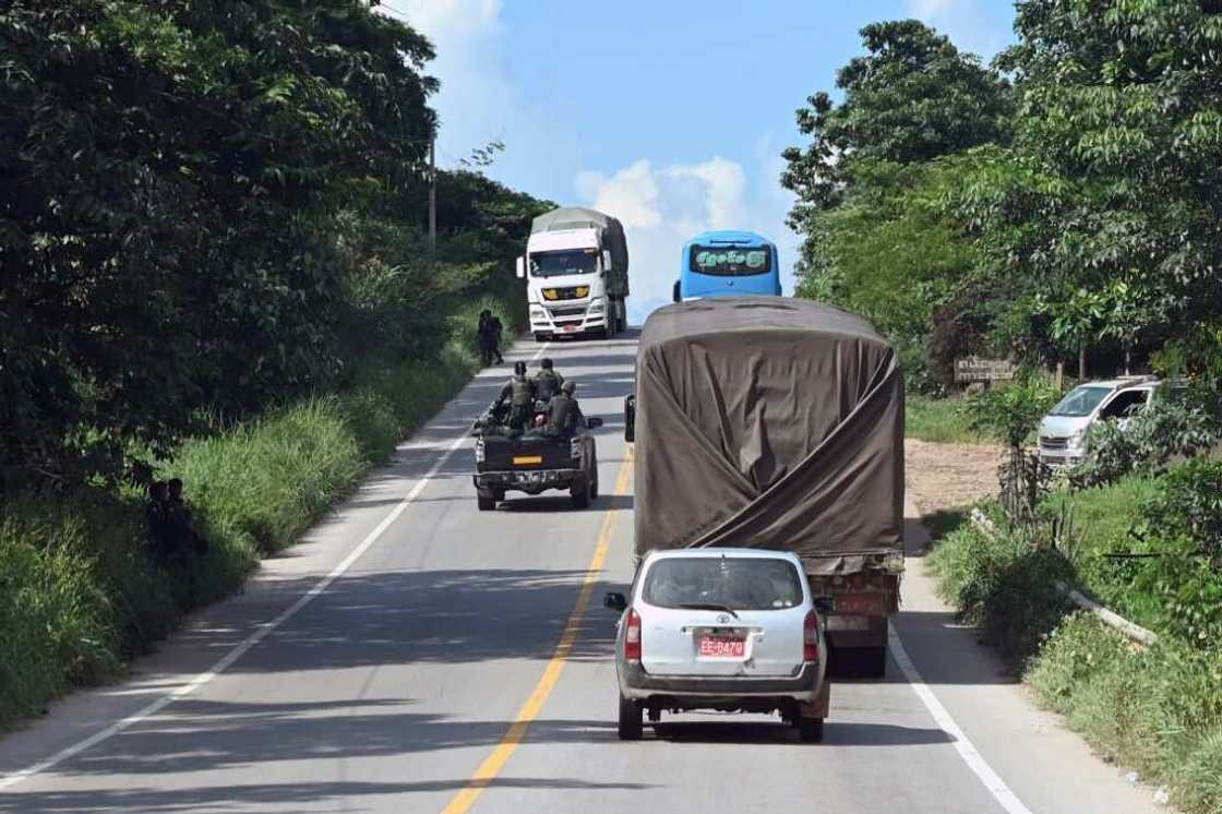 Air strikes and artillery barrages regularly fall near the road, choking a major artery of Myanmar's already struggling economy