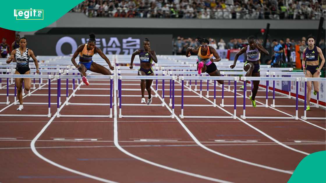 Masai Russell, Tobi Amusan and others in action at the opening meeting of the 2026 Diamond League circuit in China. Photo by Artur Widak Masai Russell, Tobi Amusan and others in action at the opening meeting of the 2026 Diamond League circuit in China. Photo by Artur Widak