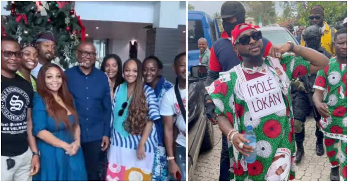Davido's family with Peter Obi. Davido's family with Peter Obi.