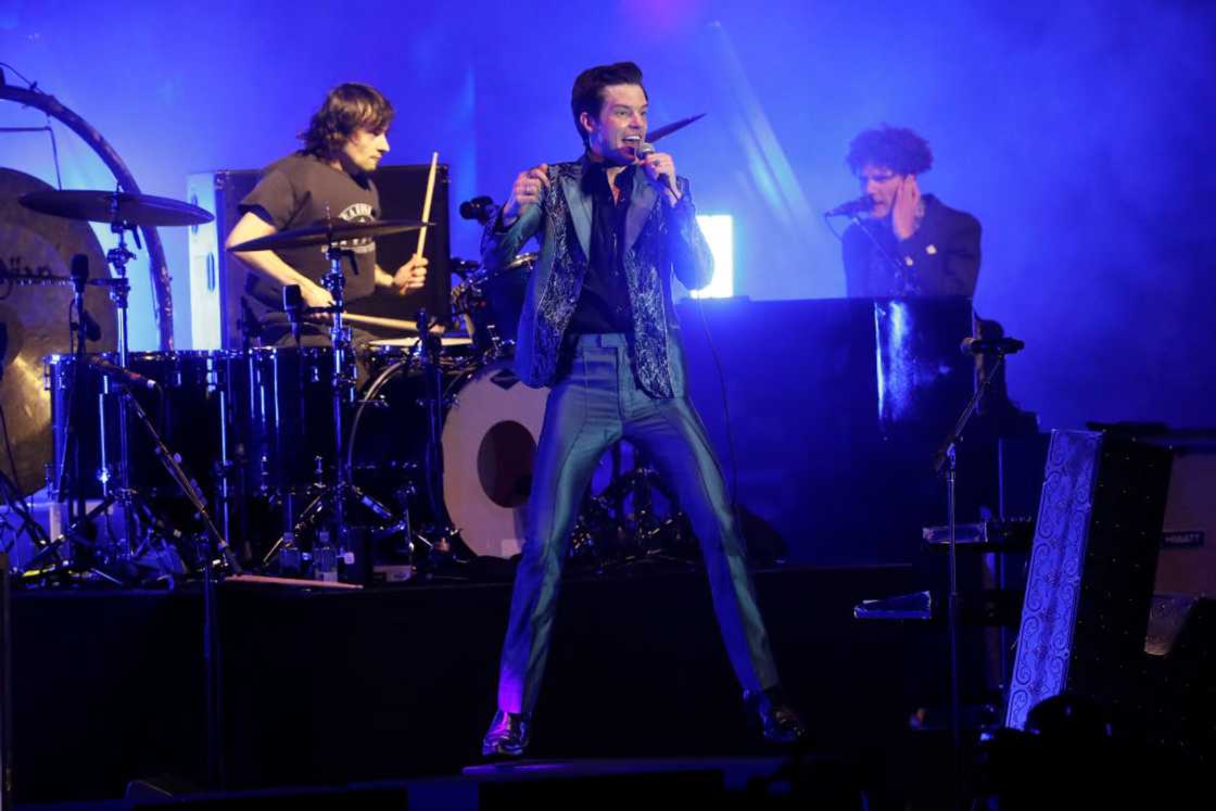 The Killers band during a live performance at a concert The Killers band during a live performance at a concert
