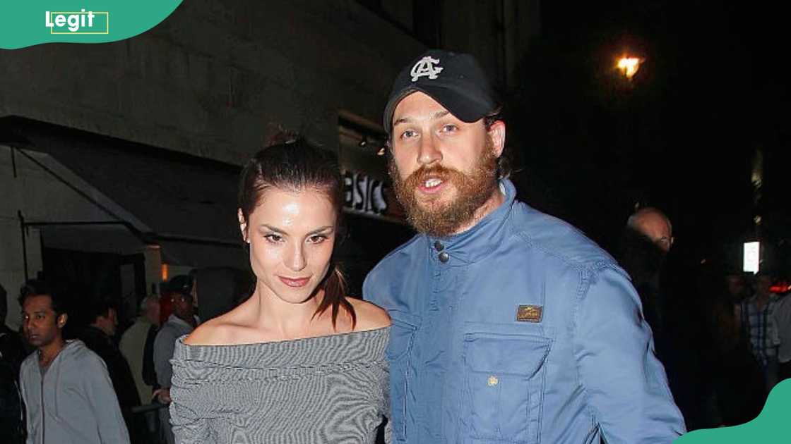 Tom Hardy and Rachel Speed photographed side by side Tom Hardy and Rachel Speed photographed side by side