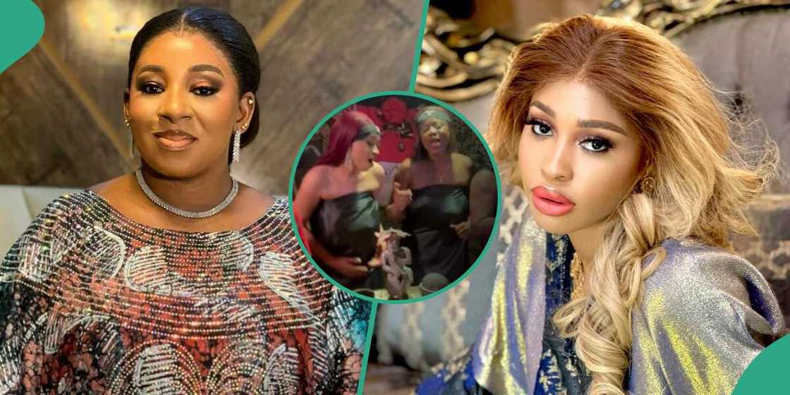 Actresses praise God in "witches' shrine". Actresses praise God in "witches' shrine".