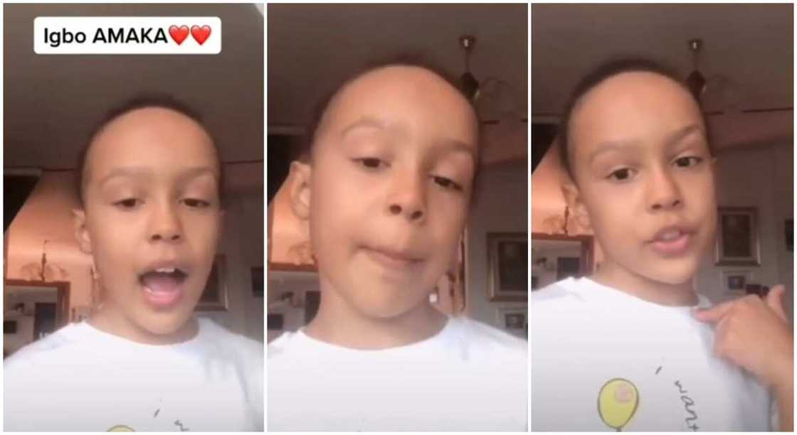 Photos of Italian kid whose mum is Igbo speaks Igbo laguage very well. Photos of Italian kid whose mum is Igbo speaks Igbo laguage very well.