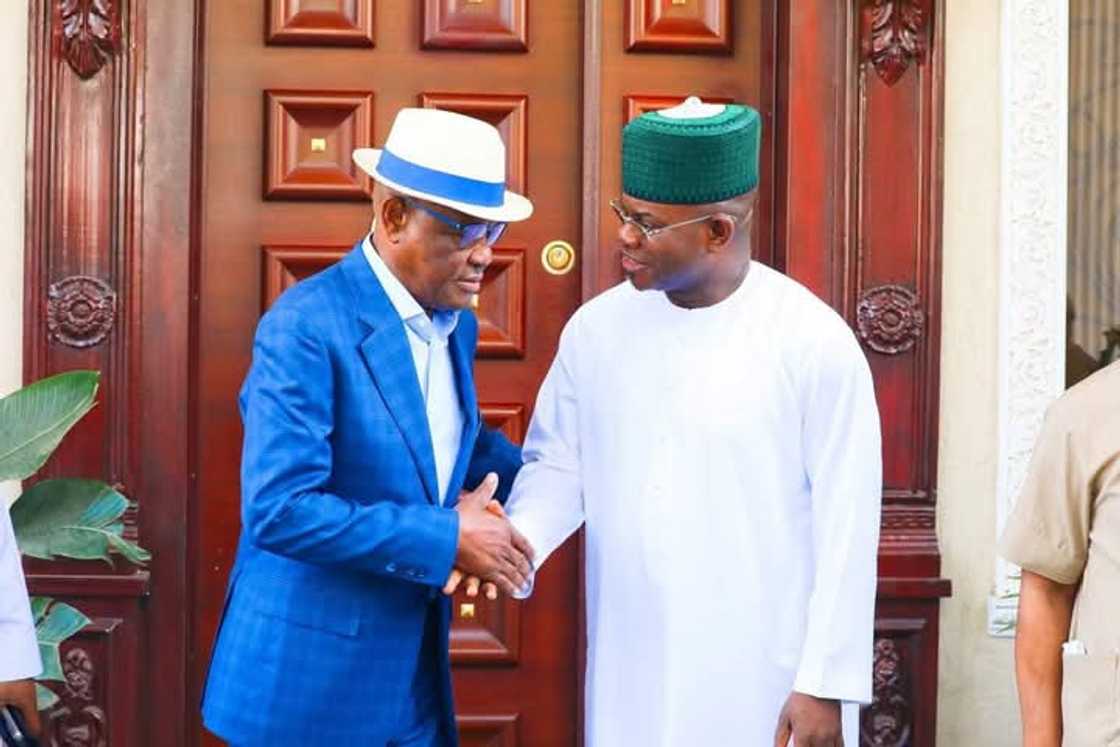 Yahaya Bello da gana da Wike Yahaya Bello da gana da Wike