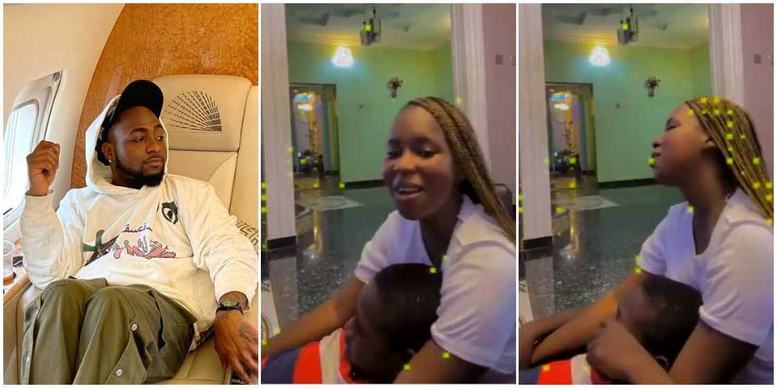 Davido mind-blown as lady and her little brother give beautiful rendition of his song with Nicki Minaj