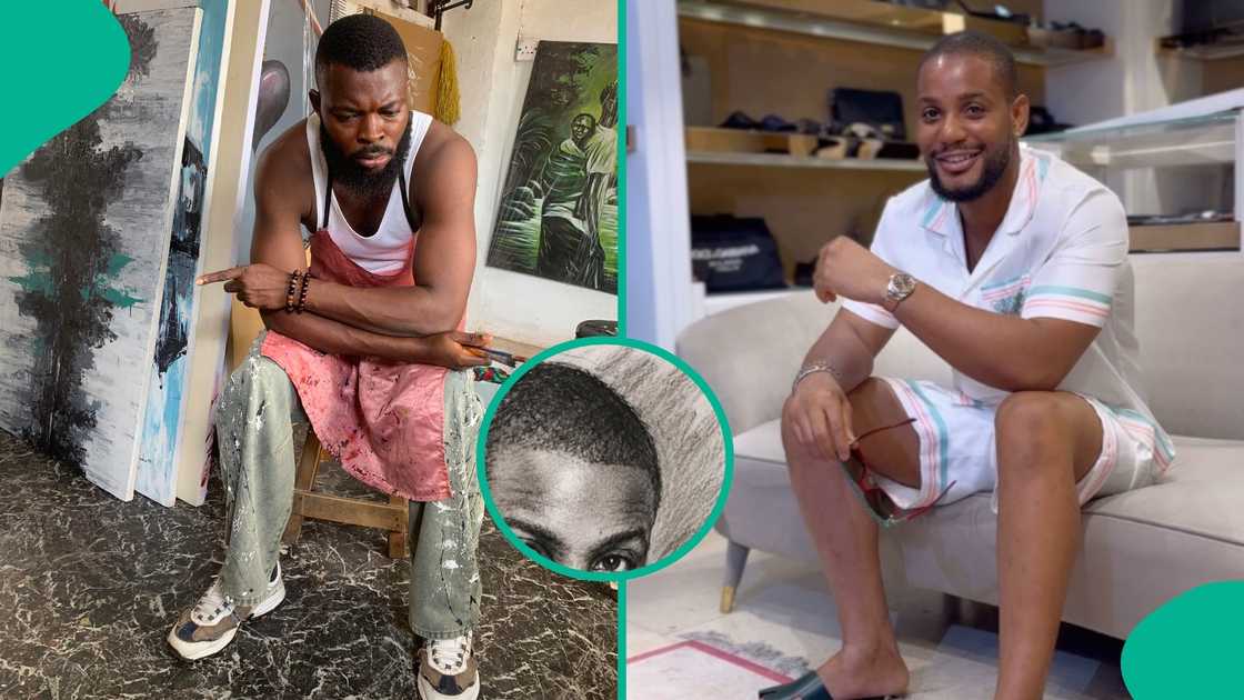 A Nigerian artist drew charcoal sketch of the late movie star Alexx Ekubo