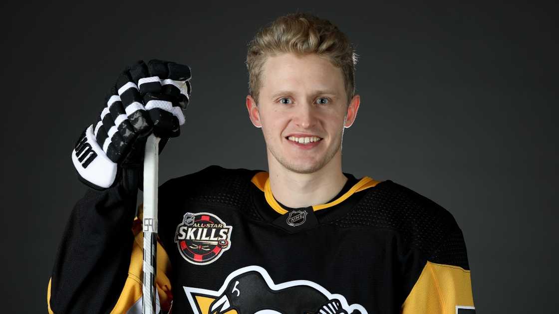 Jake Guentzel of the Pittsburgh Penguins poses for a portrait Jake Guentzel of the Pittsburgh Penguins poses for a portrait