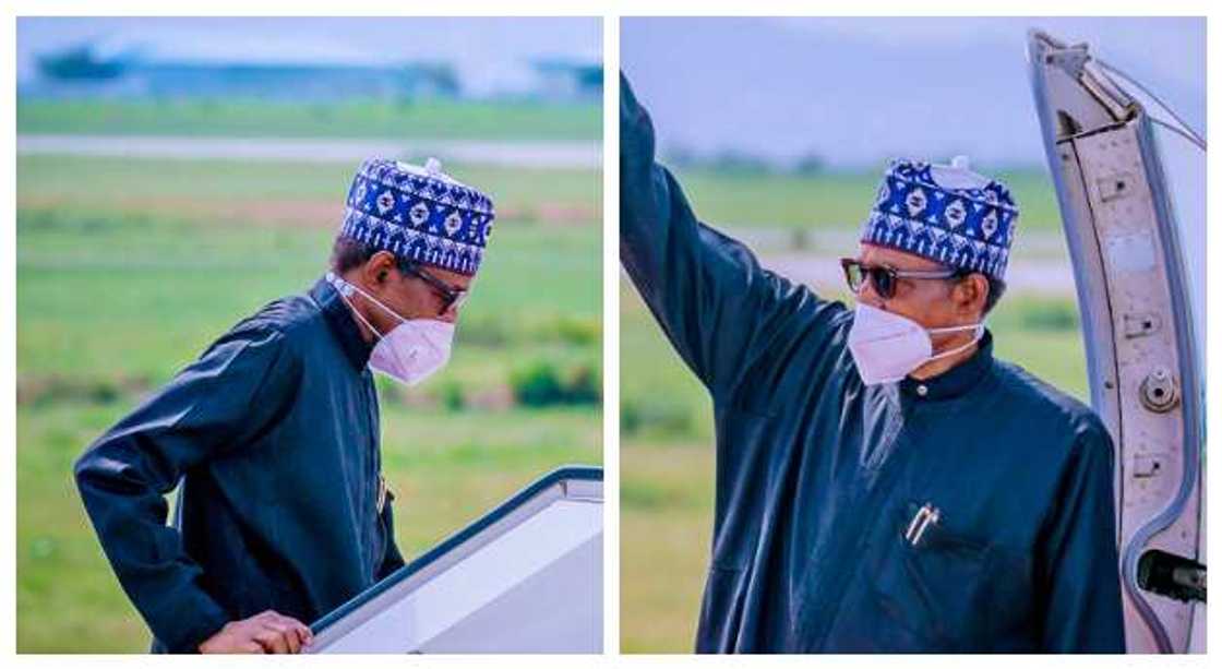 Breaking: Presidency release photos of Buhari's last moments in Nigeria before leaving for France Breaking: Presidency release photos of Buhari's last moments in Nigeria before leaving for France