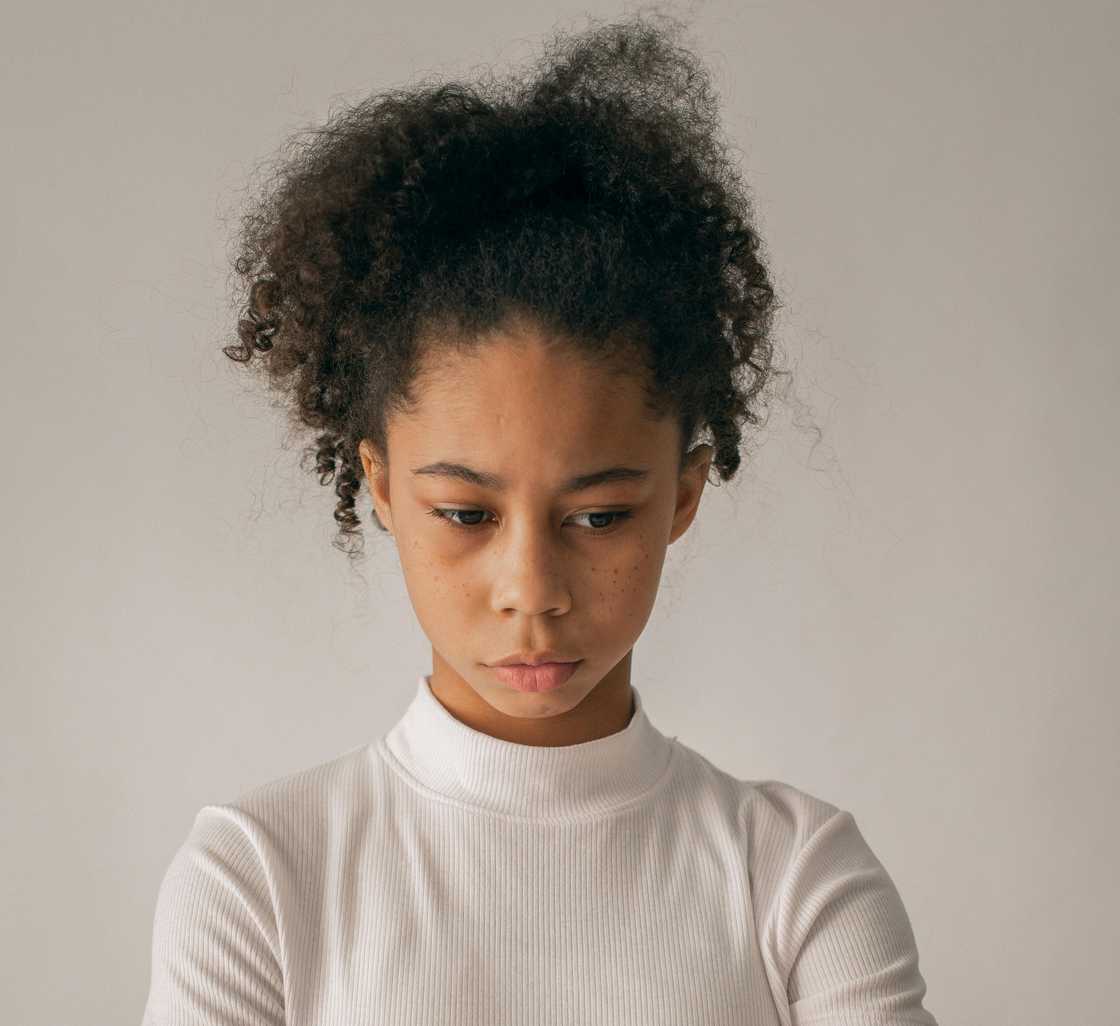 A worried child A worried child