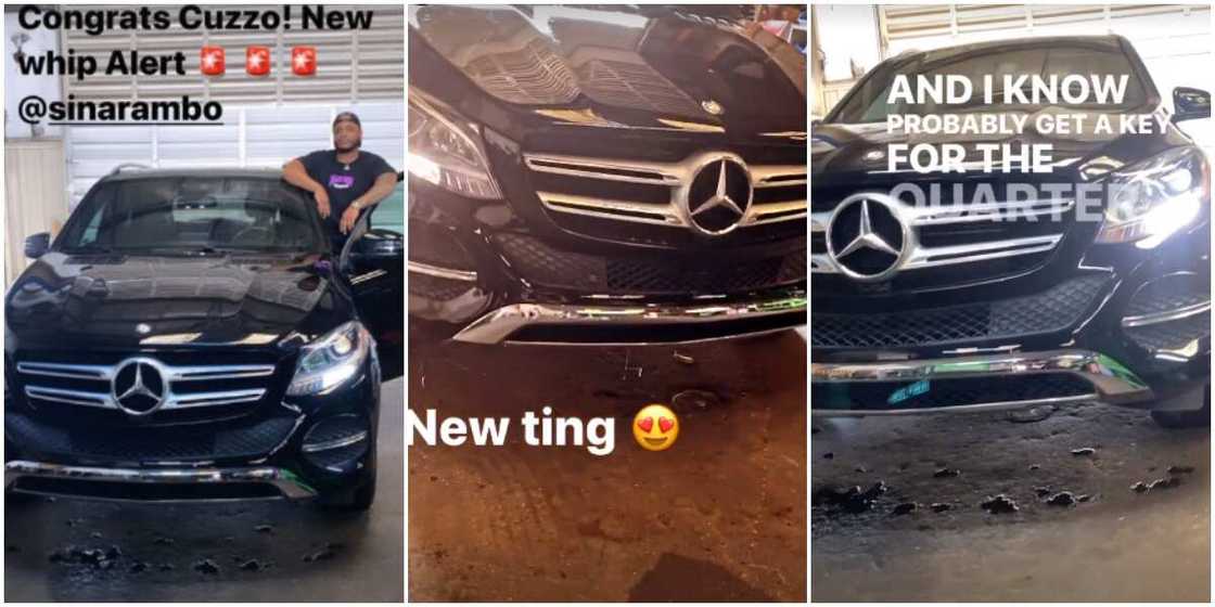 Davido’s cousin Sina Rambo, Mercedes Benz Davido’s cousin Sina Rambo, Mercedes Benz