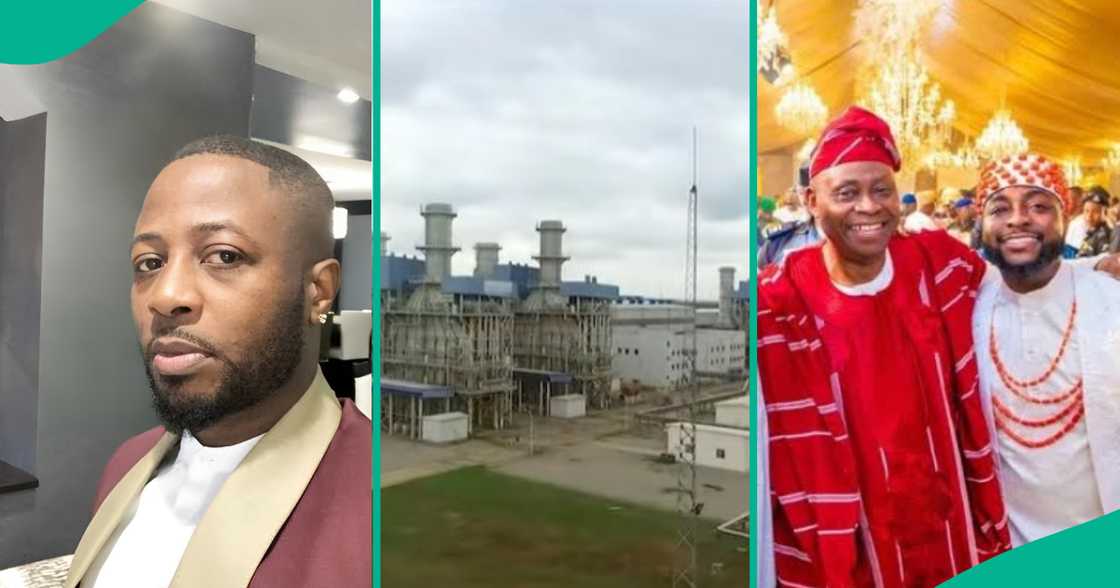 Tunde Ednut marks Davido's dad's birthday with aerial video of his power plant.