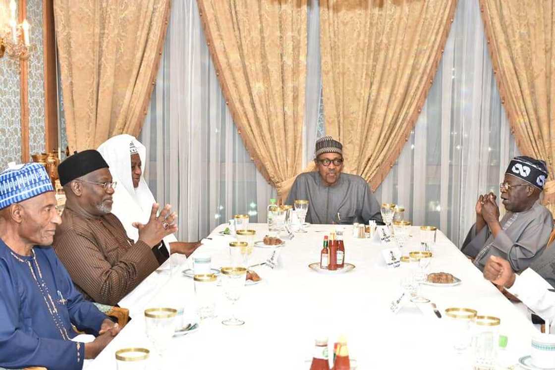 Bola Tinubu, Bisi Akande, President Muhammadu Buhari, 2023 general election Bola Tinubu, Bisi Akande, President Muhammadu Buhari, 2023 general election