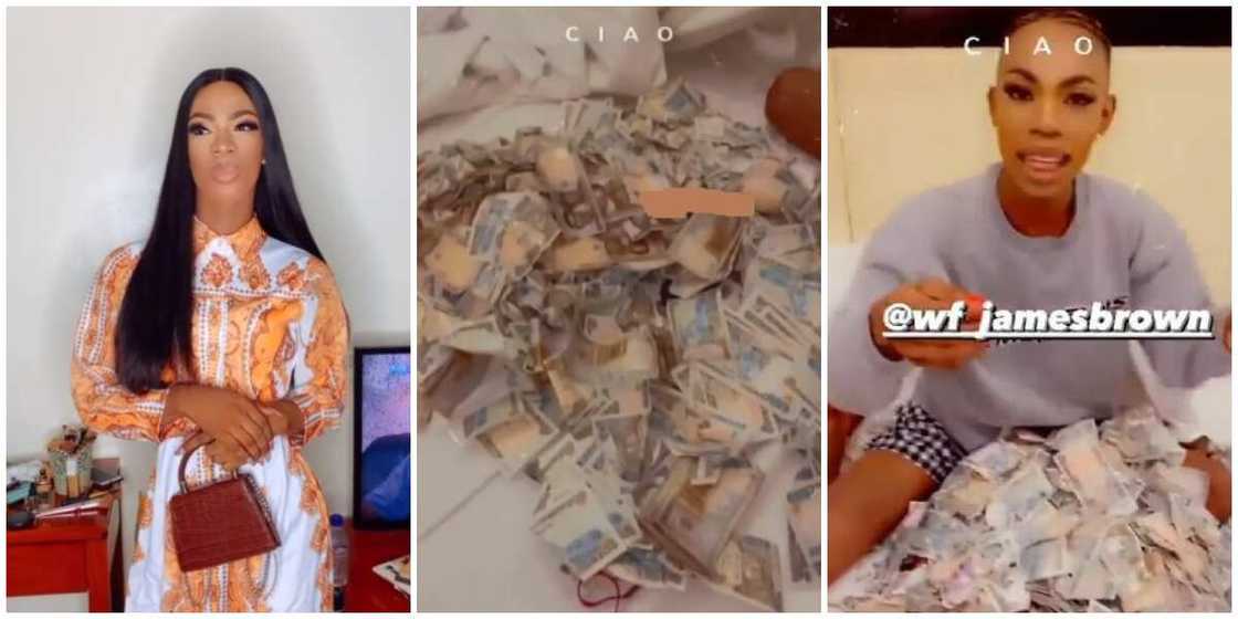 Nigerians React as James Brown Flaunts N200, N1000 Notes Gotten from He Made in a Night Club Nigerians React as James Brown Flaunts N200, N1000 Notes Gotten from He Made in a Night Club