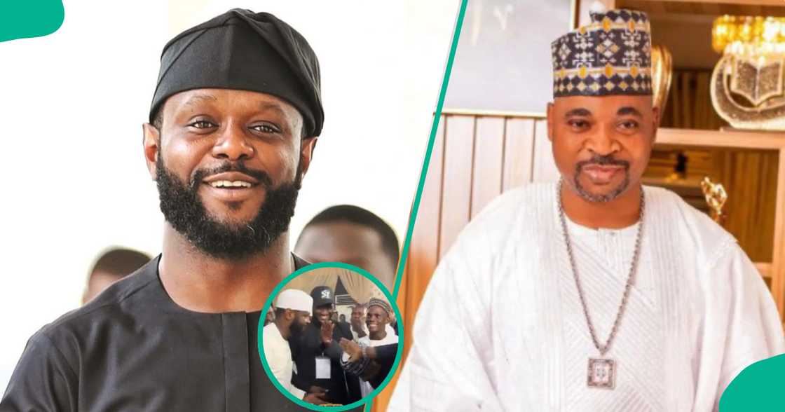 Seyi Tinubu and MC Oluomo exchange pleasantries at Lagos Iftar. Seyi Tinubu and MC Oluomo exchange pleasantries at Lagos Iftar.