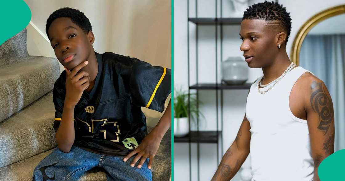 Wizkid's son post new photos. Wizkid's son post new photos.