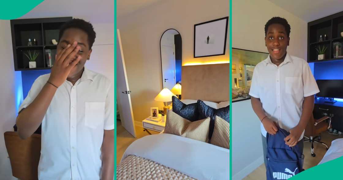 Mum shares moment she redesigned her son's bedroom. Mum shares moment she redesigned her son's bedroom.