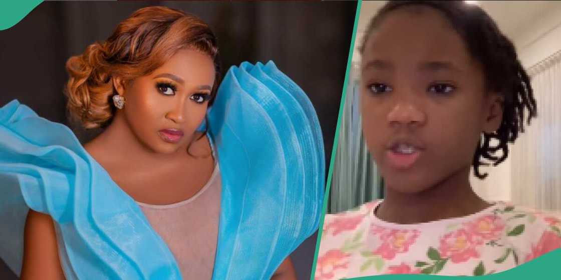 Mary Njoku shares clips of daughter creating content Mary Njoku shares clips of daughter creating content